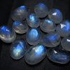 9x11 -10x14 mm - 14pcs - AAAA high Quality Rainbow Moonstone Super Sparkle Rose Cut Mix Shape Faceted -Each Pcs Full Flashy Gorgeous Fire
